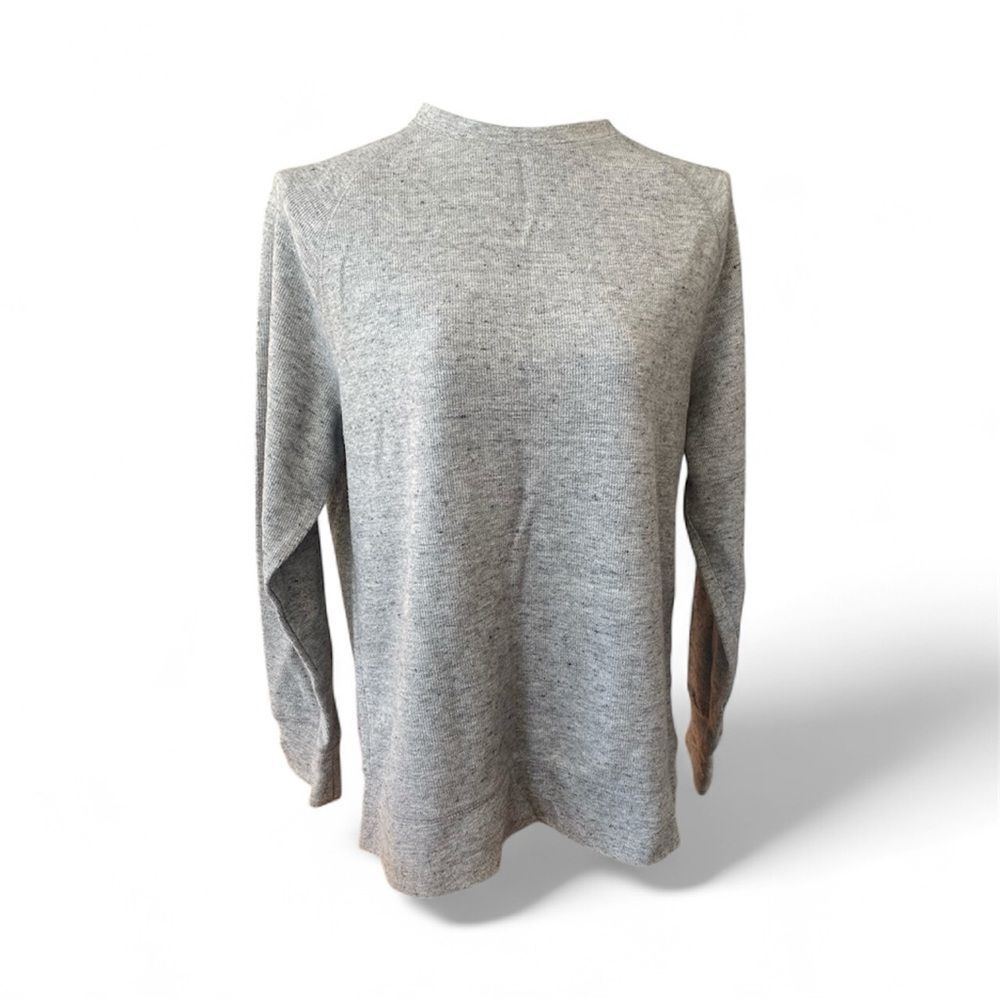 Banana Republic Gray Long Sleeve Sweaters Top-Cotton Blend